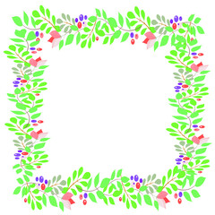 Fototapeta na wymiar flower frame with white background- vector flower border high resolution