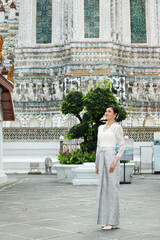 Woman in Thai Traditional Costume which is very Elite old Fashion