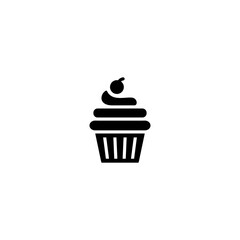 Cup Cake icon vector for web, computer and mobile app