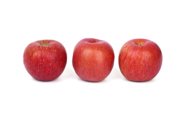 Red apples isolated in white background