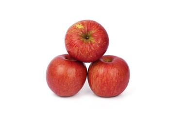 Fototapeta na wymiar Red apples isolated in white background