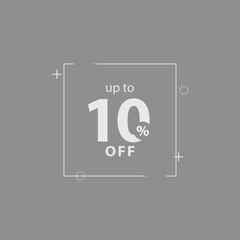 Discount up to 10% off Label Vector Template Design Illustration