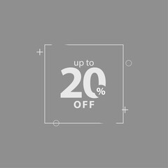 Discount up to 20% off Label Vector Template Design Illustration