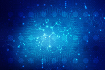 2D illustration medical structure background
