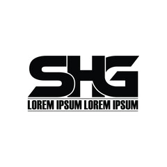 SHG letter monogram logo design vector