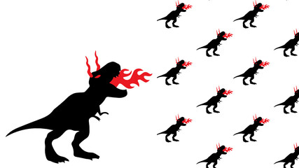Demon trex dinosaur