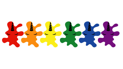 Colorful LGBT unicorn spots