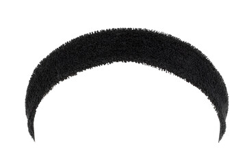 Black training headband isolated on white
