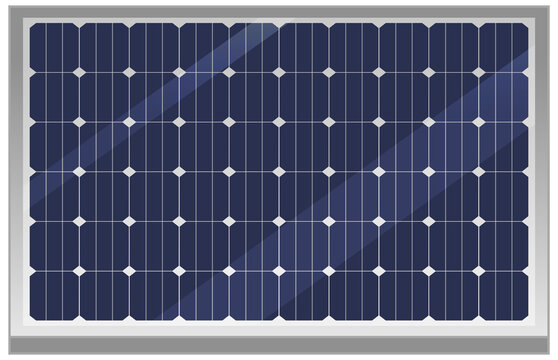 Solar panel isolated on white background