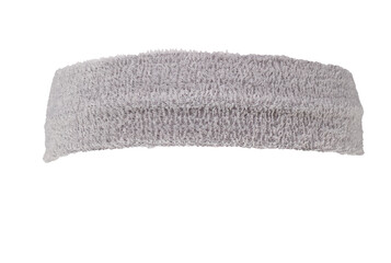 Gray training headband isolated on white