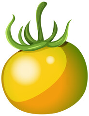 Fresh tomato on white background