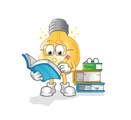 bulb studying mascot. cartoon vector © dataimasu