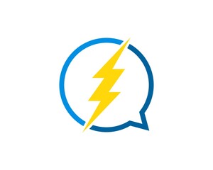 Simple bubble chat with electrical lightning inside