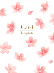花のカード　Vector elegant flower card template 　