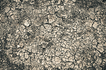 Landscape ground cracks drought crisis environment background.