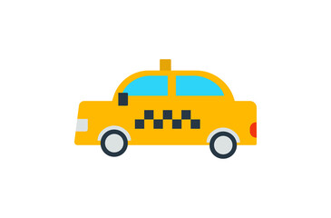 Taxi car vector flat icon. Isolated taxi vehicle emoji illustration