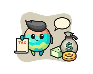 Character cartoon of bath bomb as a accountant