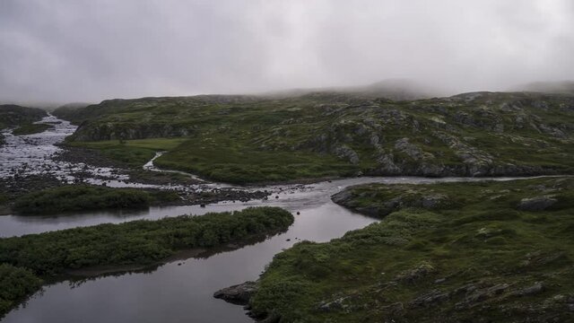 Hardangervidda, Norway: Cloud Time-Lapse (largest peneplain in Europe)