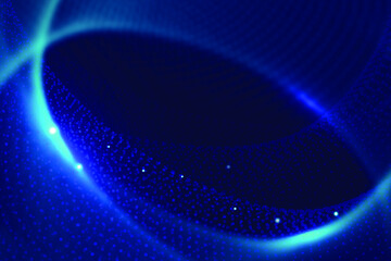 Dark blue 3D particle technology sense abstract background