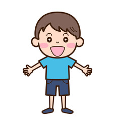 キラキラ笑顔の男の子（幼児）