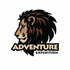 Lion Head Adventure Sports Mascot Logo Design