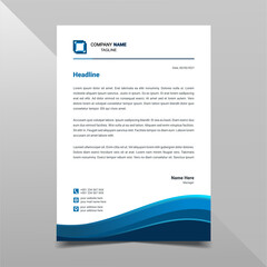 Letterhead design template. Creative, simple and clean modern business letterhead template for your project design. Illustration vector