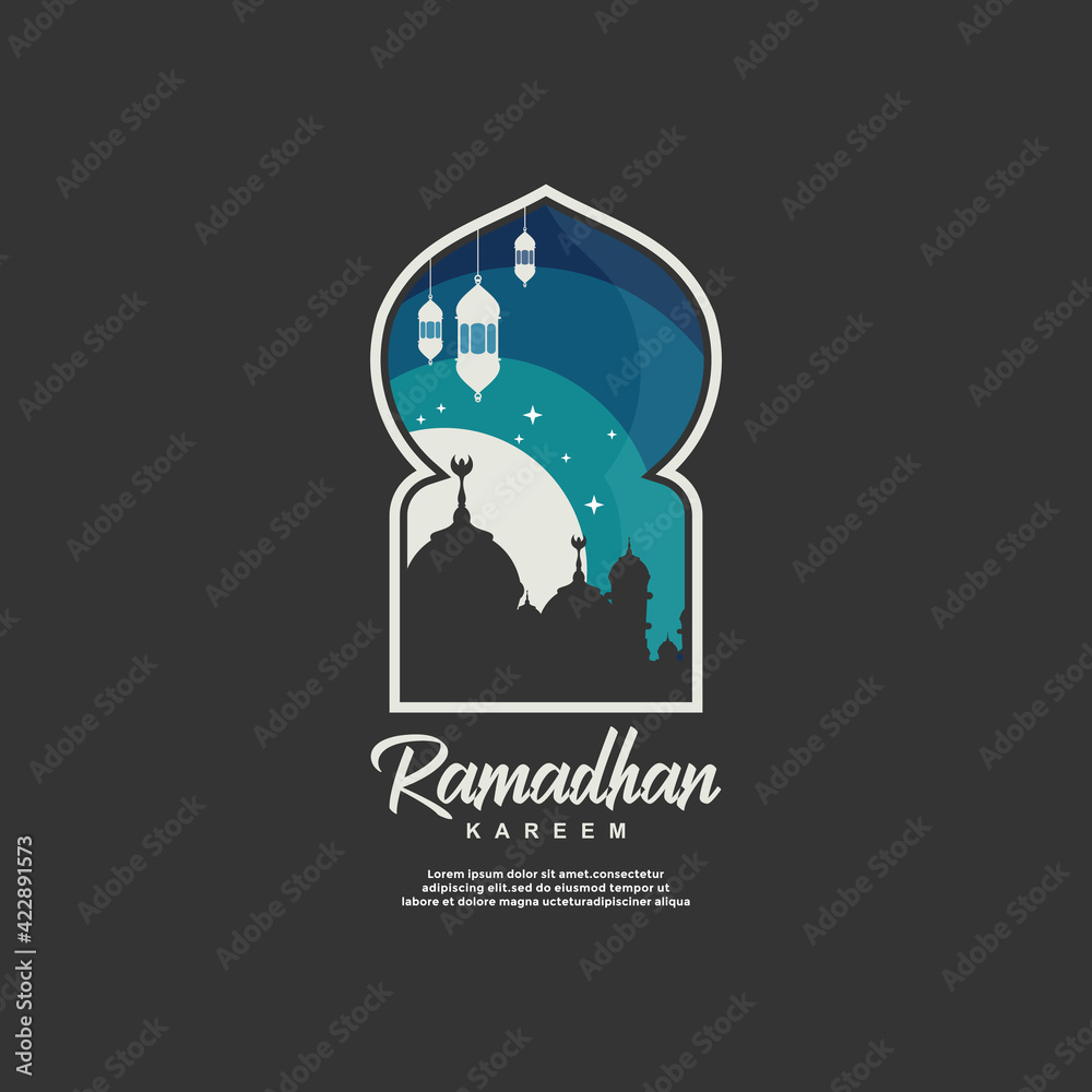 Wall mural Ramadhan Logo Concept Vector. Islamic Logo Template Isolated