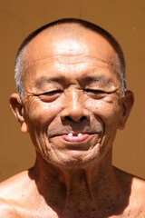 portrait of healthy indonesian senior man