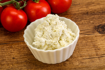 Soft cream cheese with herbs