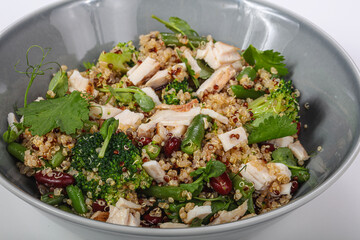 Dietary Salad with bean, chicken and kinoa