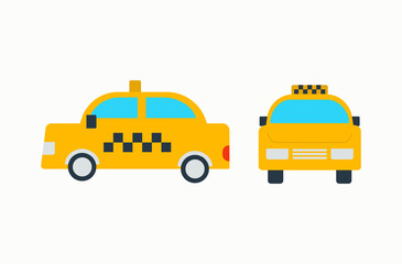 Taxi car vector flat icon. Isolated taxi vehicle emoji illustration