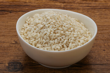 Raw arborio rice for Risotto