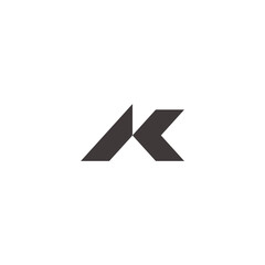 letter ak motion arrow geometric monogram logo vector