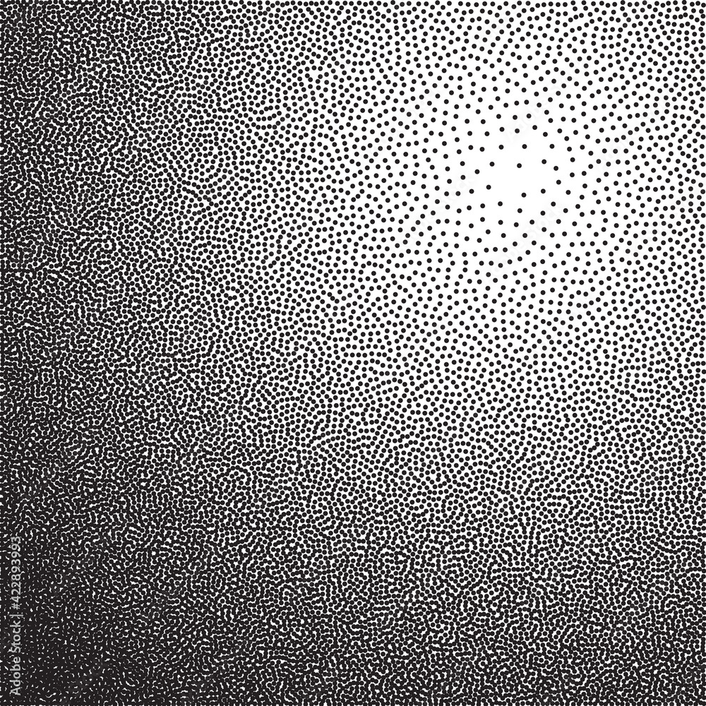 Poster Stochastic raster halftone gradient print