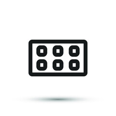 Pills and drugs icon vector medical element for trendy design. Simple pharmacy pictogram for mobile concept and web apps. Vector line medical pills icon isolated on a white background