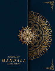 abstract mandala with gorgeous arabesque pattern style background for card, cover, print, flyer, poster, banner, brochure