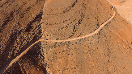Curved roads in Atlas Mountains, Morocco