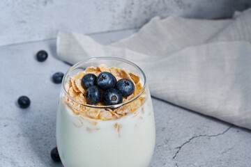 yogurt with blueberries