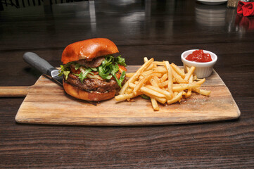 American Cheeseburger on a Bun