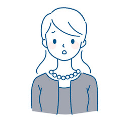 喪服を着た女性のイラスト