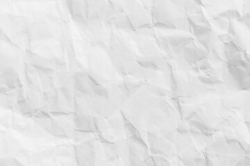 White crumpled recycled paper texture background for design