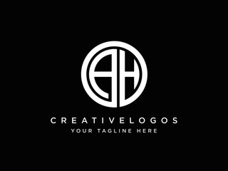 Alphabet letter Initial AH, AH logo premium business Monogram, vector, template graphic design