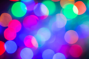 Abstract colorful defocused circular bokeh background