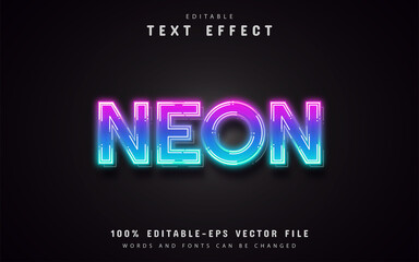 Neon gradient text effect