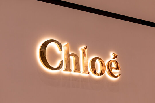 Incheon \ South Korea - 14 September 2019: A logo of Chloe company in the mall of Incheon International Airport