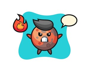 mars character cartoon with angry gesture