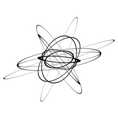 Random ellipses, ovals artistic abstract art element