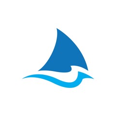 Shark fin logo design