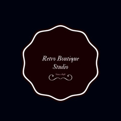 Logotype for company. Retro design. Label for business. Logotype for retro boutique studio