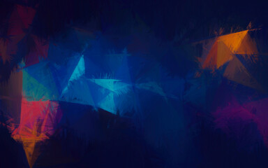 Abstract Polygon Backgrounds colorful style &  Sketch Style